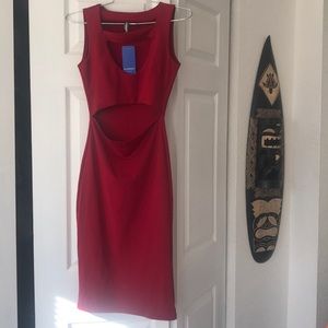 NWT Sexy Red date night dress w cutout like Lulu’s